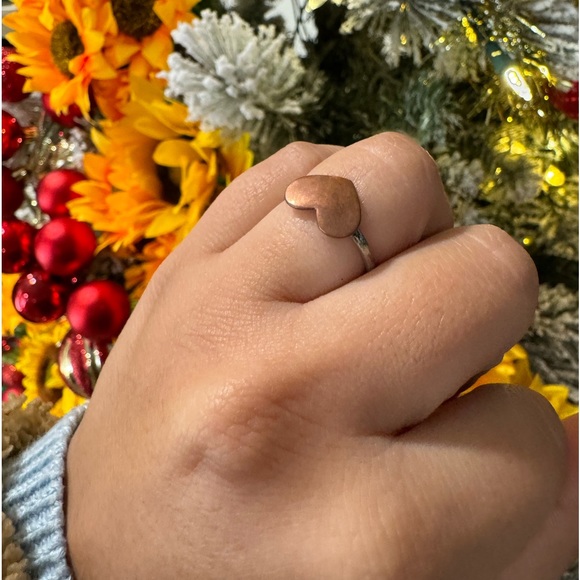 .925 sterling silver and copper handmade ring ✨ - Picture 2 of 11
